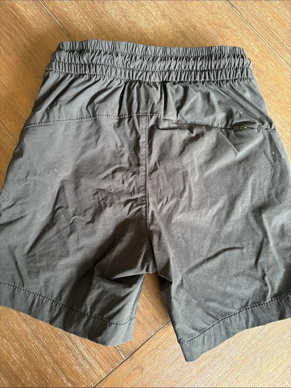 Boys Black Elastic-Waist Casual Shorts